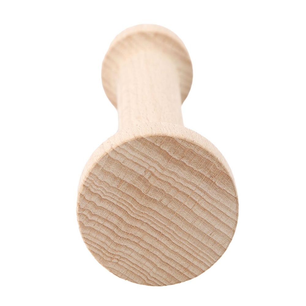 Home Egg Tart Pusher Double Sided Portable Wooden Pastry Tools Eggtart Mold Tart Tamper Dough Press