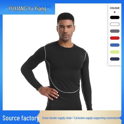 Leggings Sportivi Elastici, Asciugatura Rapida e Traspiranti: Strato Base a Maniche Lunghe per Basket e Ciclismo