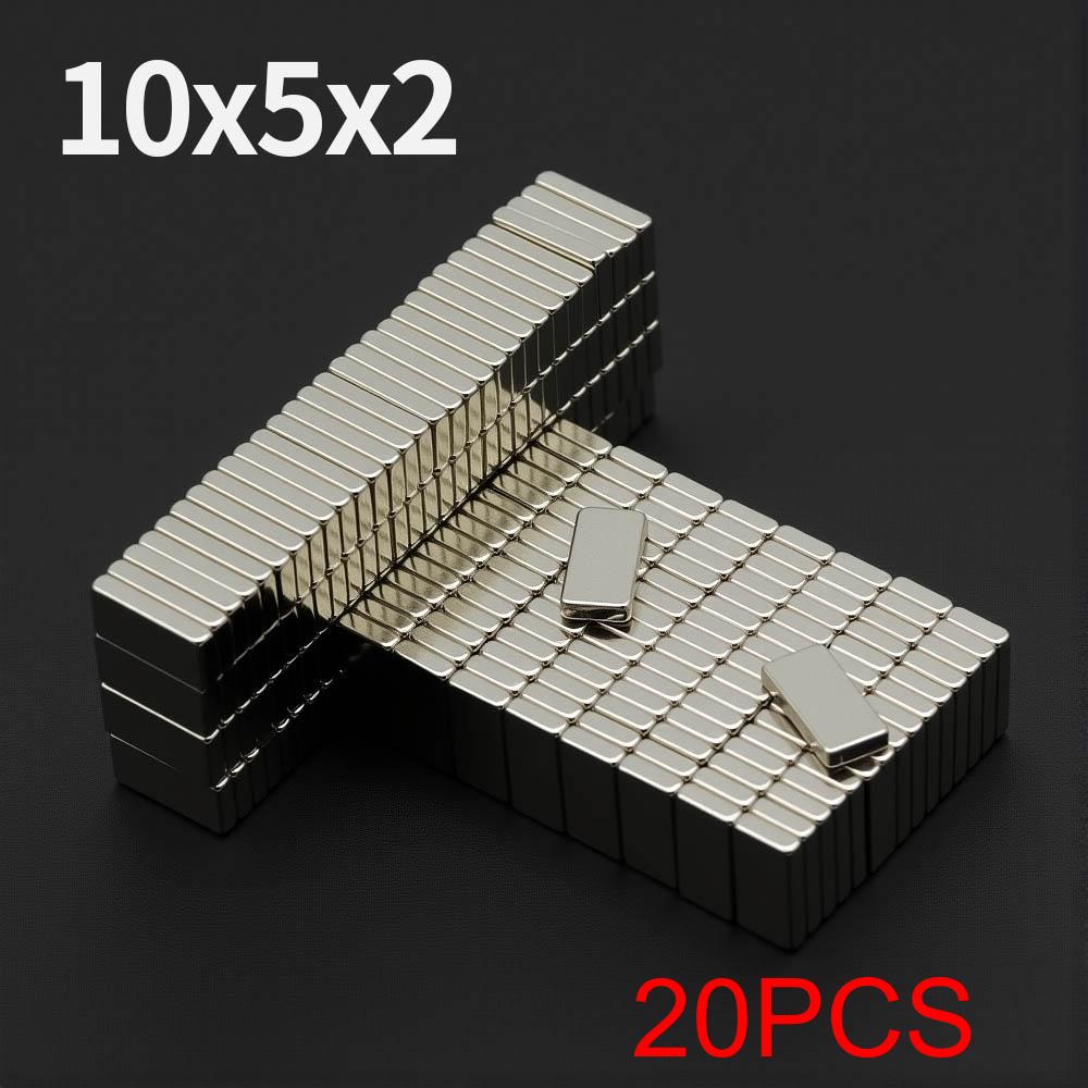 

10x5x2mm Powerful Neodymium Magnet N35 NdfeB Permanent Magnetic imanes Block Super Strong Fridge Magnets DIY