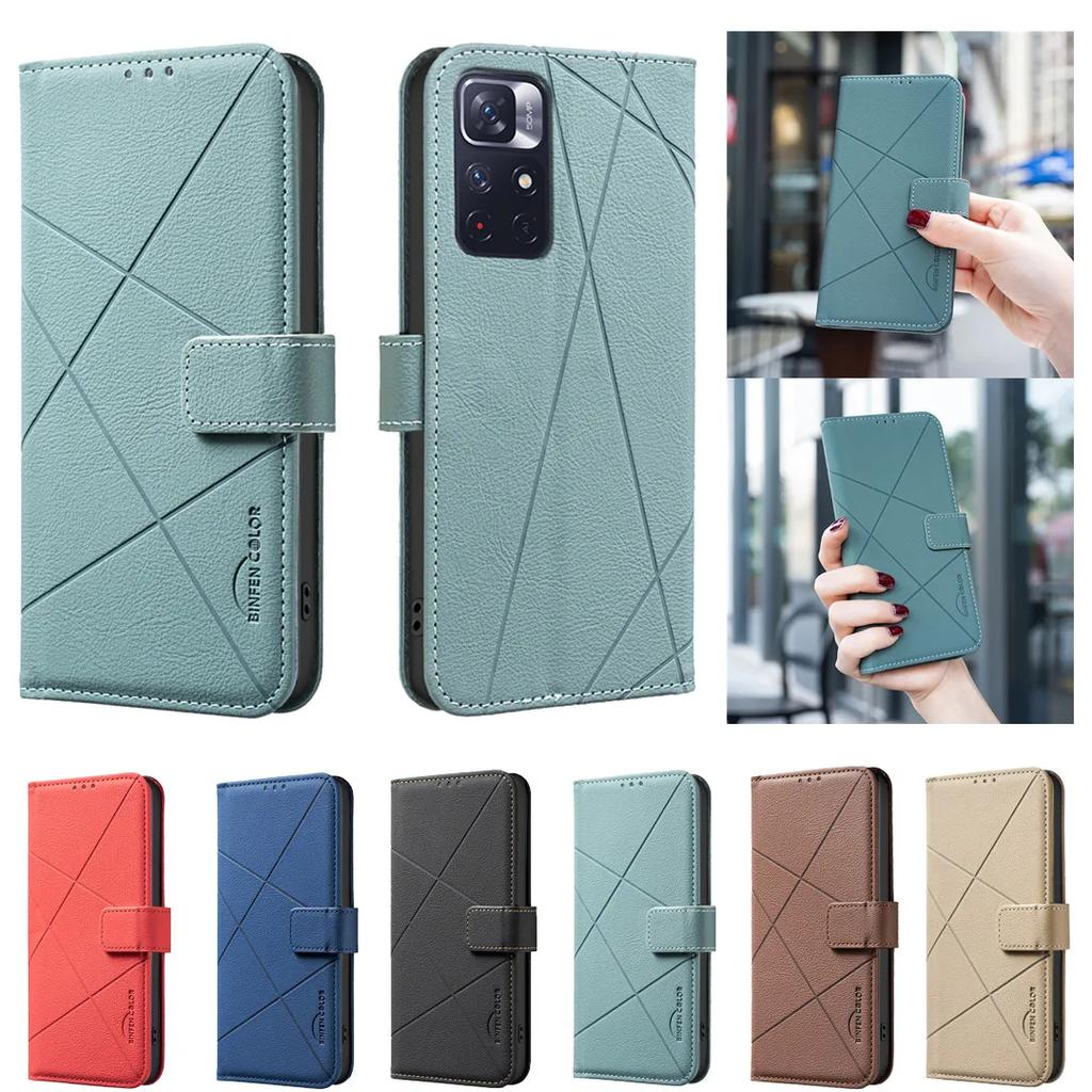 Flip Leather Case For Redmi Note 11 4G Note 11 Pro 5G Note 11 Pro 4G Note 11 Pro Plus Note 11S Cover Card Slot Strong Magnetic