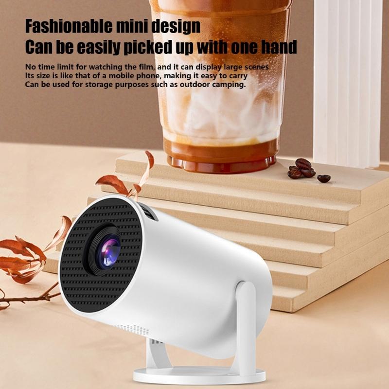 Full 1080P Wireless Projector Featuring 240 Degree Rotatable Lens and Auto Keystones Correction for Home Entertainment US 110V Compatibility