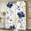 Set Of 2 Jit Floral Watercolor Curtains Design Living Room Window Decor Home Decoration Curtain Sheer For Great Made Polyester With Rod Pocket
