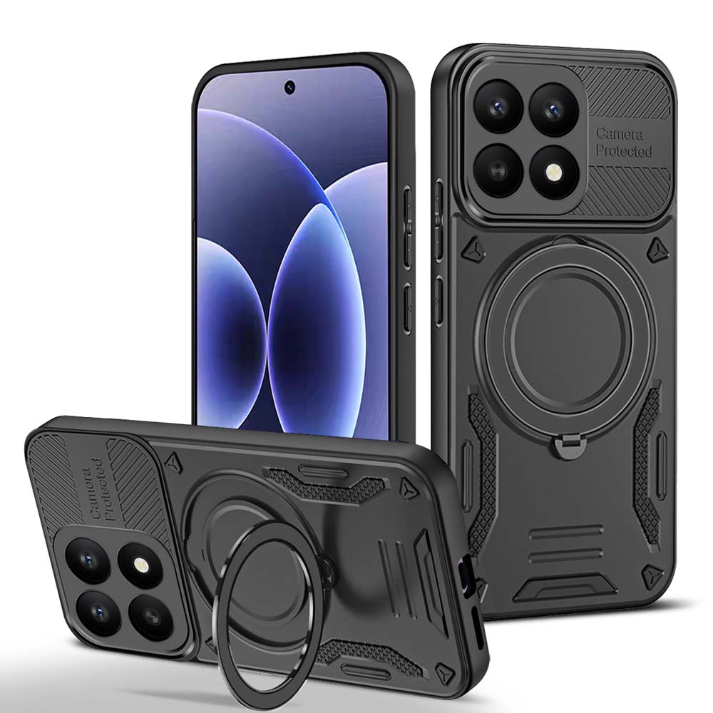 

Case For Xiaomi Mi 14T 15T Pro colorful Ring Bracket Magnetic Holder Cover Shockproof Armor For Mi 17 Pro Max 15Ultra 15 17 Pro Xiaomi 17 чёрный
