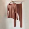 Set di biancheria intima termica da donna ultra-sottile senza cuciture - Strato base per Autunno/Inverno