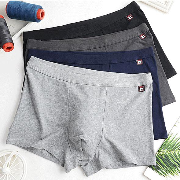 Men's Underwear Cotton A Class Cotton Boxer Shorts Antibacterial Crotch Large Size Mid-waist Four Corner Breathable Men's Underwear Fall and Winter