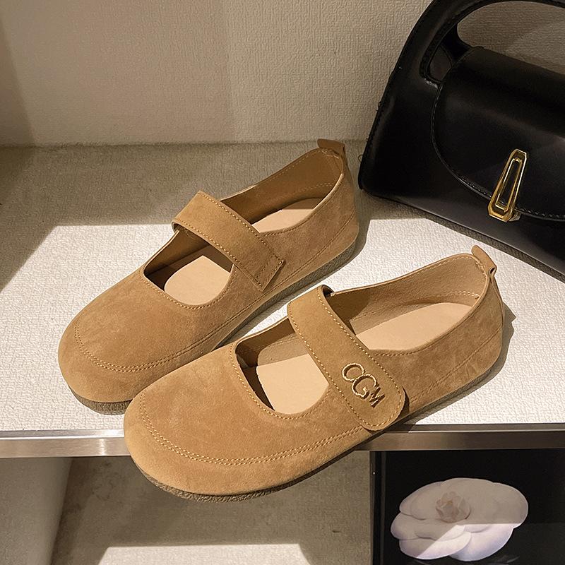 Fashion Small Leather Shoes Women's Spring and Autumn 2025 New Retro Lazy Shoes Women's Shallow Mouth Versatile Flat Mary Jane Single Shoes