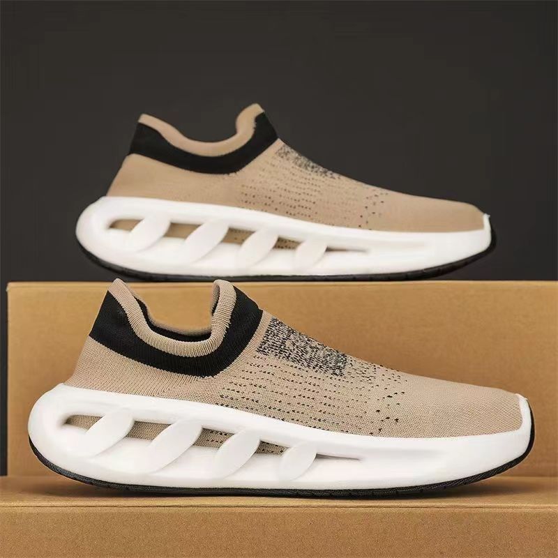 Мужские без шнуровки прогулочные туфли Теннисные туфли с лезвием Нескользящие кроссовки — фото 5