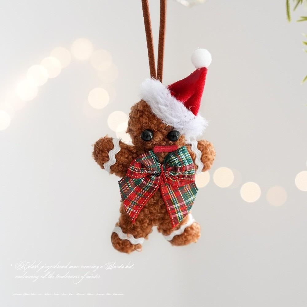 Knit Scarf Xmas Hanger Bow Knot Tree Charm Cute Gingerbread Ornament Xmas Party