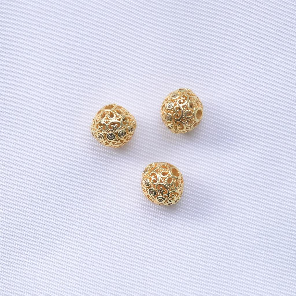 14K Gold Filled Zirconia Spacer Beads for DIY Jewelry Making