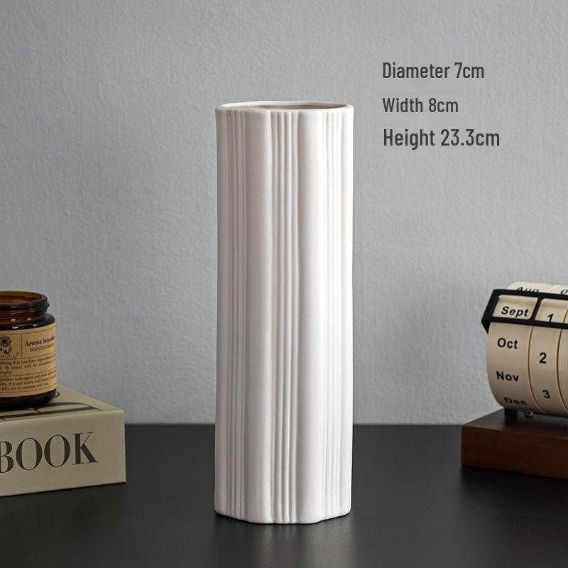 

Современная скандинавская белая керамическая ваза - Легкая роскошь в стиле инс для украшения дома и расстановки цветов