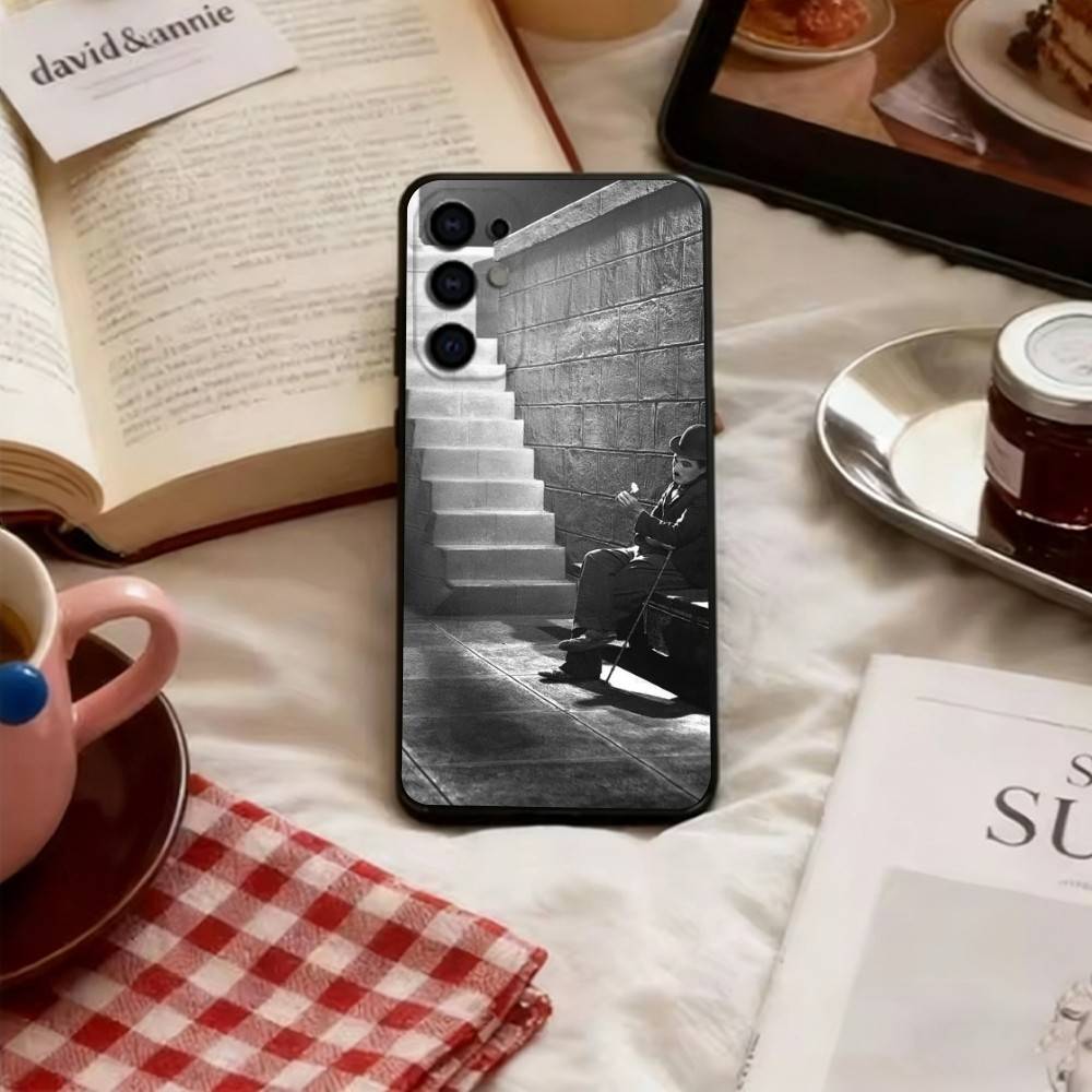 Charlie Chaplin Phone Case Soft black For Samsung S25,S24,S21,S22,S23,S30,Ultra,S20,Plus,Fe,Lite