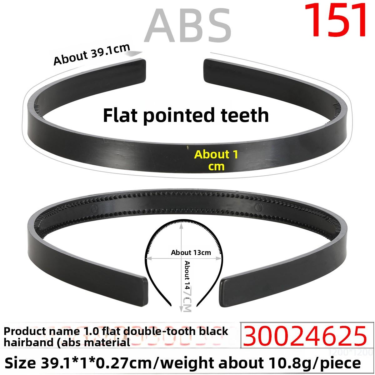 

Длинная черная полностью обтянутая тканью повязка для волос с зубчиками, изготовленная из пластикового сырья, имеет противоскользящие зубчики на основании. 30024625#