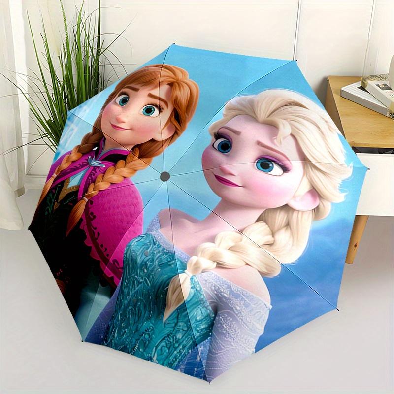 

Frozen, Elsa Automatic Opening and Closing Umbrella, Compact Travel Umbrella, Lightweight and Portable, Suitable for Beach Commuting Busines