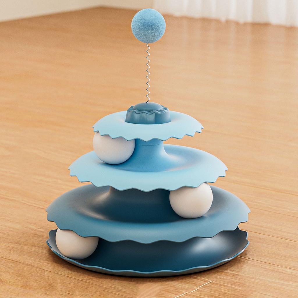 Cat Turntable Toy Interactive Amusement Plate Kitten Puzzle Plaything Boredom Relief Pet Teaser