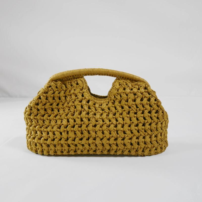 Elegante Bolso de Mano Tejido con Cadena para Mujer Bolso de Hombro de Paja Moderno Bolso Cruzado de Rafia para Playa Nuevo de Verano Bolso Versátil para Mujer