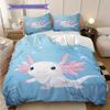 Salamander Pattern Bedding Quilt Set Quilt Cover Pillowcase Home Decoration Birthday Gift (1 * duvet cover + 2 * pillowcase, without core)