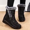 Faux Fur Waterproof Snow Boots for Women Winter Keep Warm Plush Cotton Padded Shoes Woman Lightweight Non Slip Wedge Ankle Boots