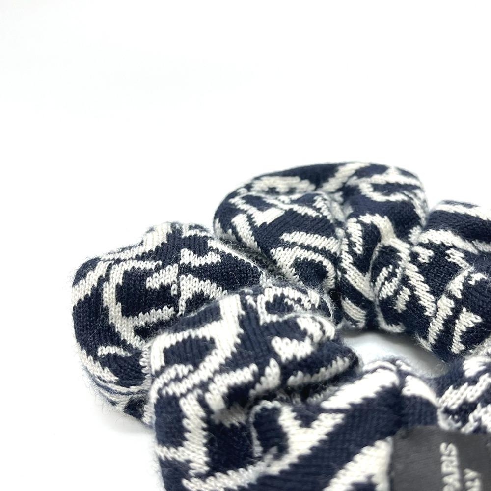 HERMES Claudia Chaine d'Ancrepattern hair accessories Shush Cashmere Black/White