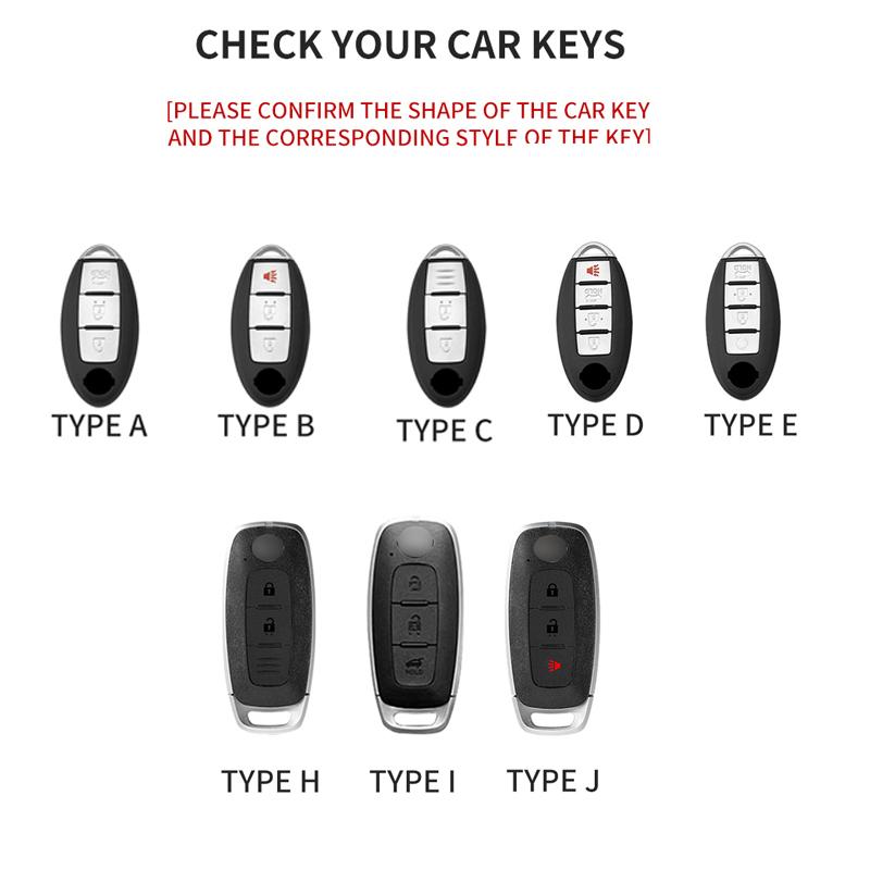 Suede Car Remote Key Case Cover Shell For Nissan Altima Maxima Rogue Armada Pathfinder Versa 3/4 Buttons Leather Car Key Bag