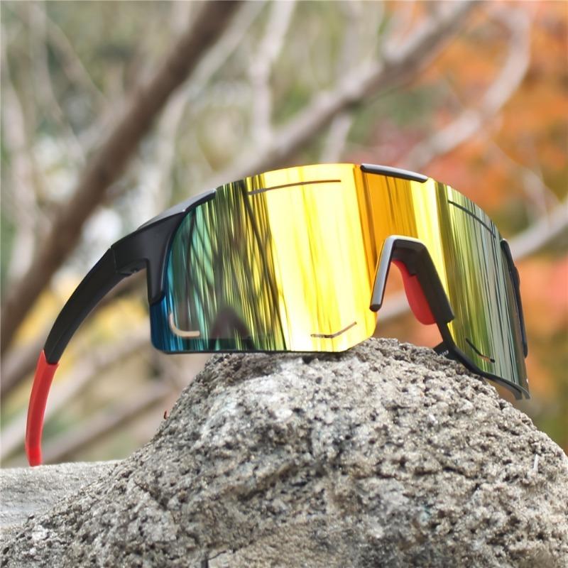Men Women'S Cycling Glasses Mixed Color PC Polycarbonate Frame and Lens Outdoor Cycling Goggles for Mountain Bike Sport