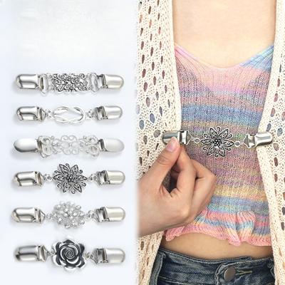 Exquisite Retro Alloy Shawl Clip, Sweater Scarf Anti Glare Buckle, Ladies' Style Decorative Accessories