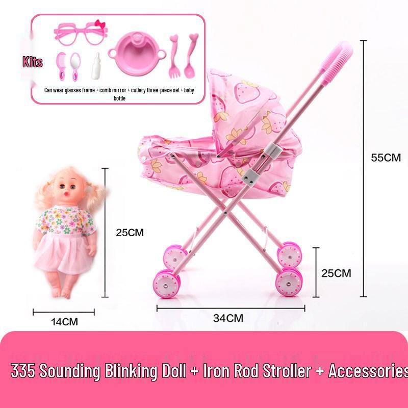 

Dollhouse Stroller: Pretend Play Toy for Children Standard