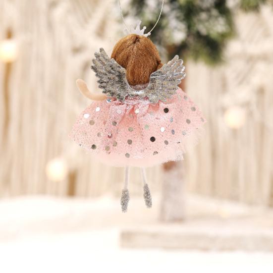 Angel Bag Pendant Decorative Fashion Fabric Christmas Room Decor Doll Ornament for Festival