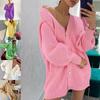 V-neck Solid Color 2025 New Sweater, Coat Women's Casual Loose Knitted Breasted Cardigan