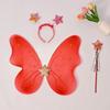 3Pcs/Set Sparkling Butterfly Wings Princess Hair Hoop Fairy Wand Fancy Dress Colorful Butterfly Costume Wings
