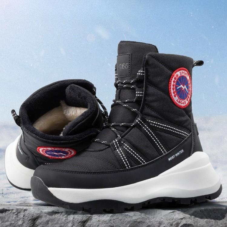 Couple Winter Fur One Thickened Padded Waterproof Comfortable Warm Cold Lightweight Hiking Waterproof Non-slip Snow Boots