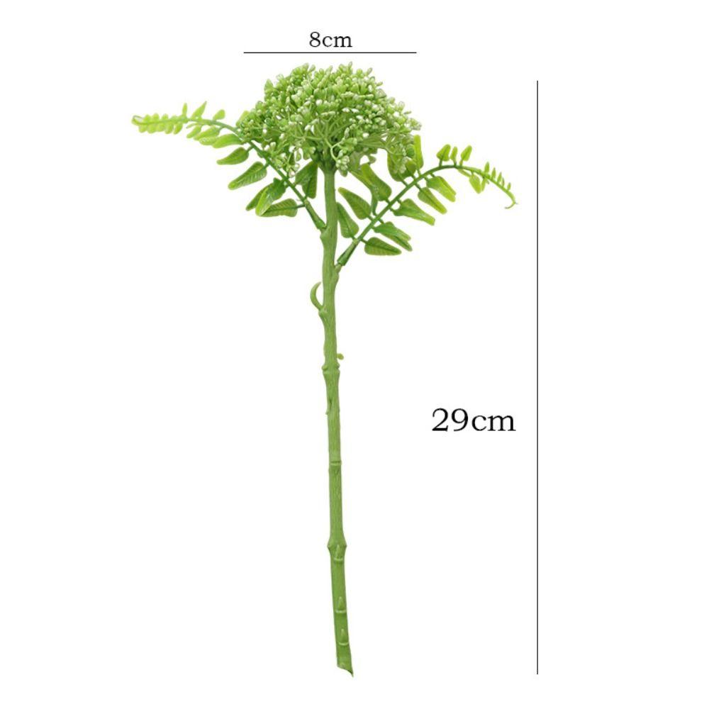 3PCS Plastic Artificial Oat Fruit Green Colorr Faux Oat Stems Green Plastic Flowers Wedding Floral