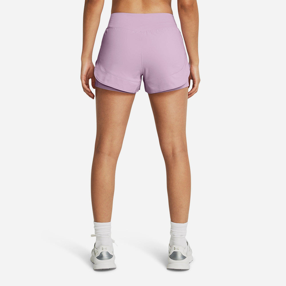 Under Armour Solid Color Elastic Sports Casual Shorts Women Shorts Purple 1376936-543