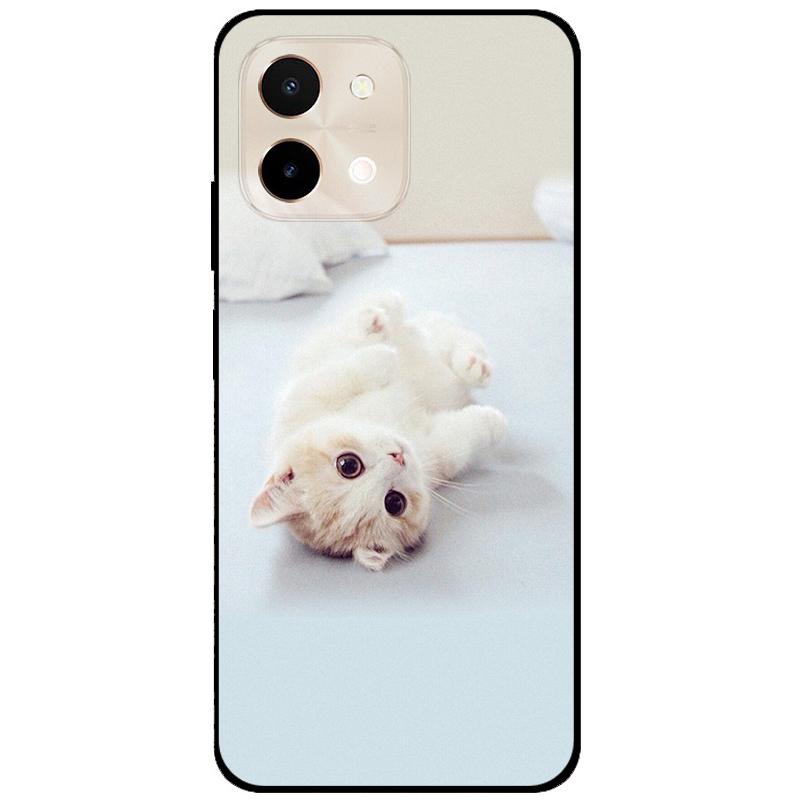 For Vivo Y28 4G Case 6.68'' Black TPU Silicon Cartoon Protection Cover for VivoY28 Y 28 4G Shockproof Capa Wolf Animals Soft Bag