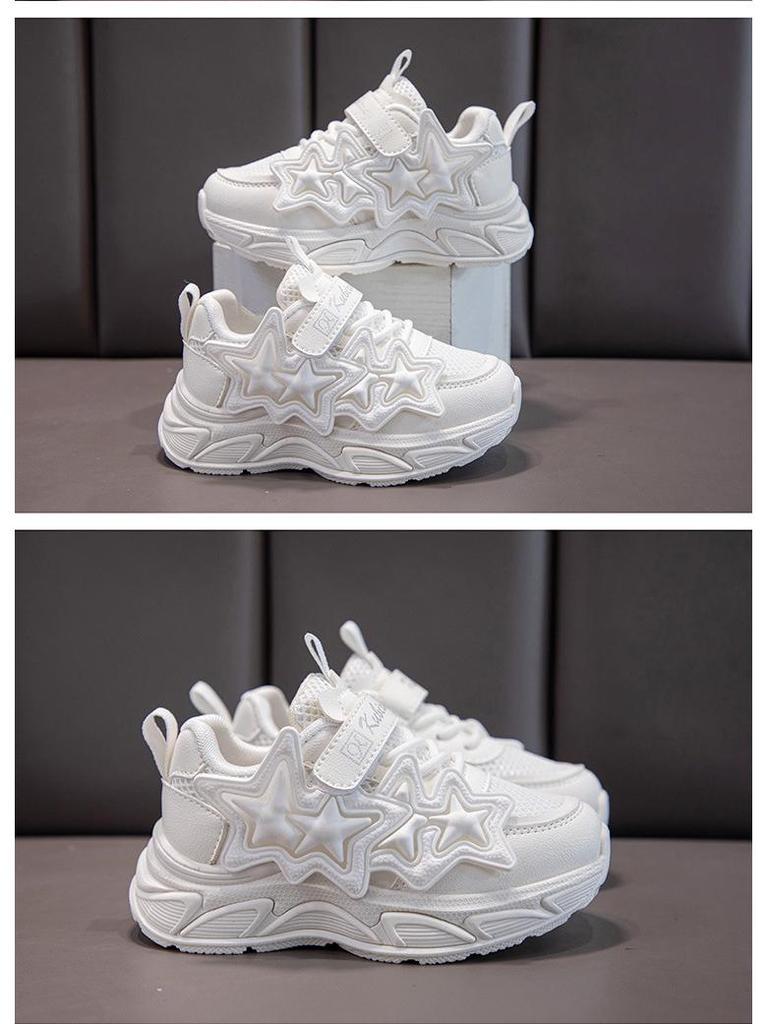 Soft-Soled Non-Slip Mesh Sneakers for Kids - Korean Style Spring/Autumn Casual Dad Shoes for Girls