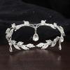 Leaves Shape Eyebrows Drop Headband Rhinestone Bride Tiara Elegant Forehead Ornaments  Cosplay