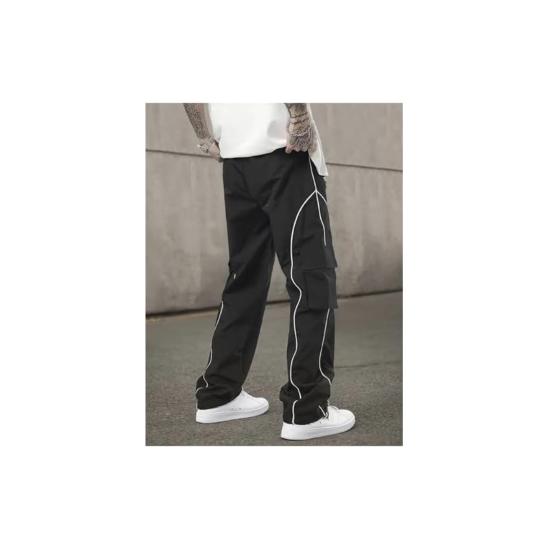 Lymio Track Pant for Men || Track Pants || Plain Track Pant (TP-64-Black-S) S