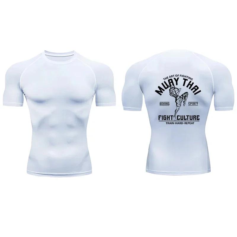 

Персонализированная графическая печать компрессионная футболка мужская спортивная одежда для фитнеса быстросохнущая футболка для бега в спортзале, топ для тренировок в спортзале S белый