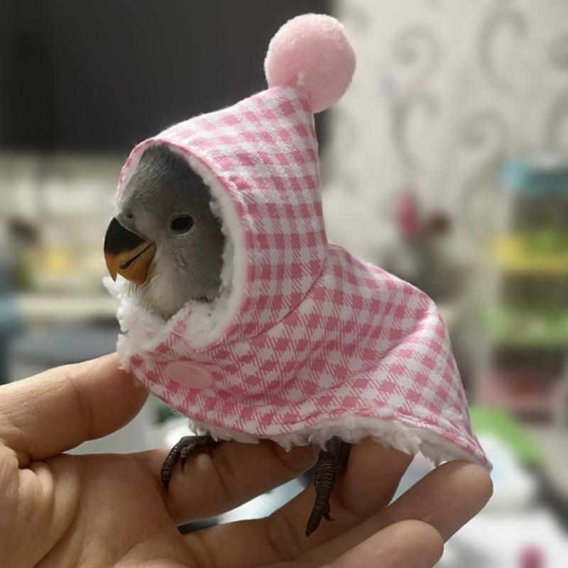 Capa Xadrez de Pássaro Moda Roupas de Inverno para Papagaios e Capas Respiráveis para Uso Diário e Várias Ocasiões