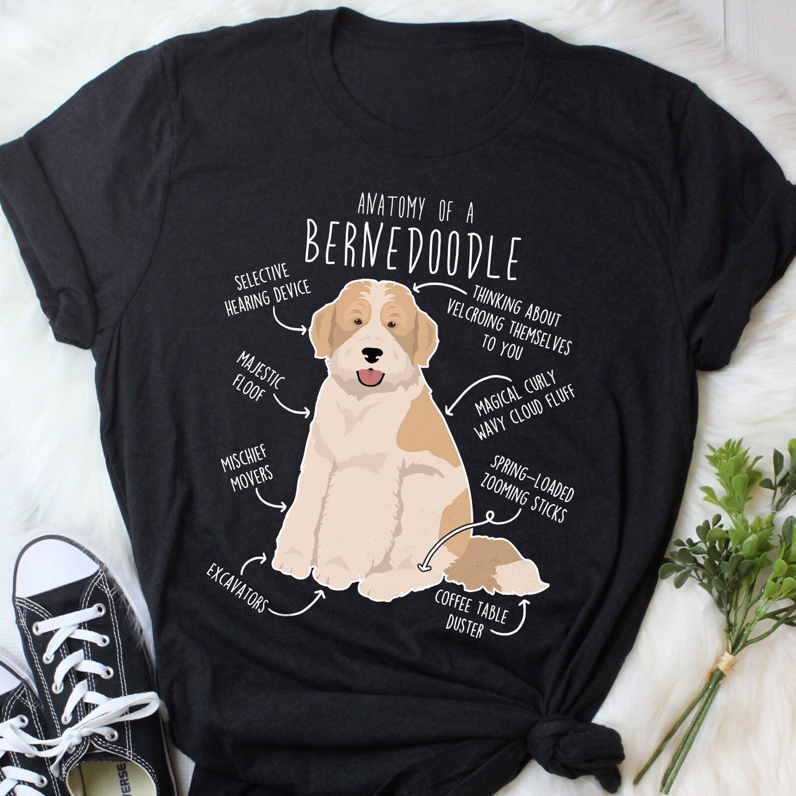 Bernedoodle Shirt, Parti Recessive Yellow Bicolor Bernedoodle Dog Lover Gift, , Funny Cute Doodle T-shirt Poodle Mix Tshirt Mom Dad 160