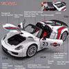 1:18 918 Huayra Sports Car Model Toy Alloy Body Shock Absorption Doors Opened Limited Supercar Models Sound Light Gift for Kids