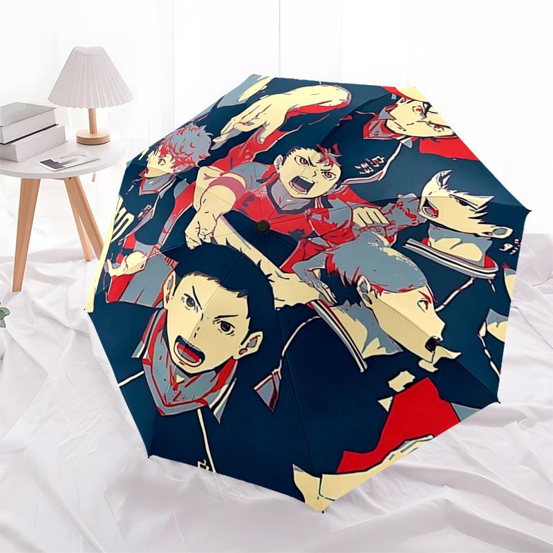 

1pc ICS Volleyball Team Spirit Umbrella Automatic Opening & Closing, Foldable Design, Outdoor, Perfect Gift for Fans, Travelers, Everyday Use.R070