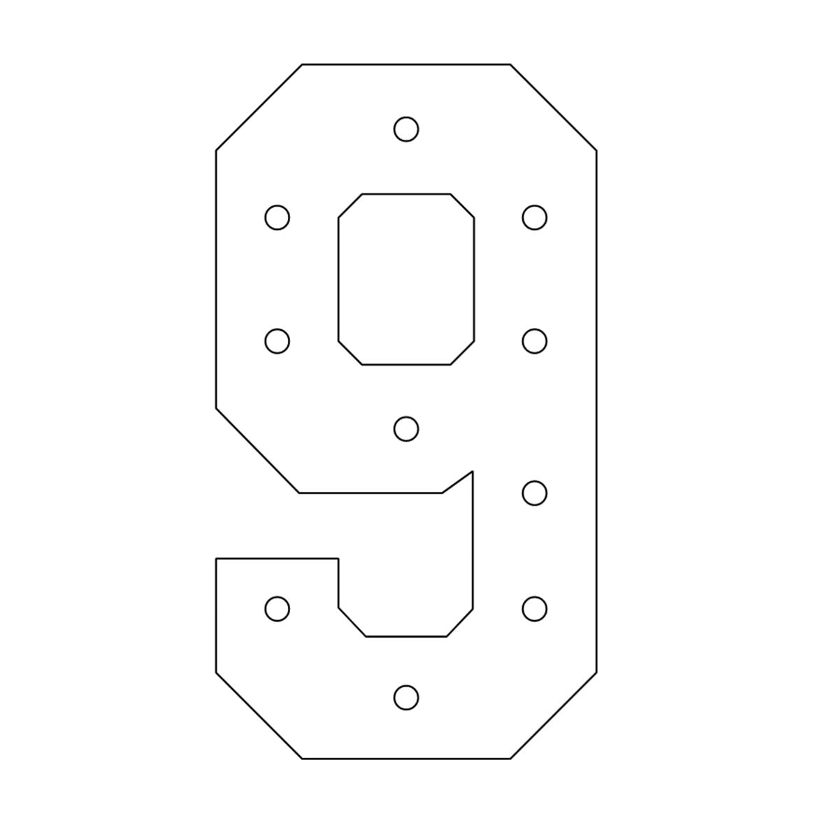 

1PC 3FT 91.5cm KT Board LED Numeral Lights with Warm Glow - Perfect for Banquets, Weddings, Birthday Parties & Indoor Decor Number 9