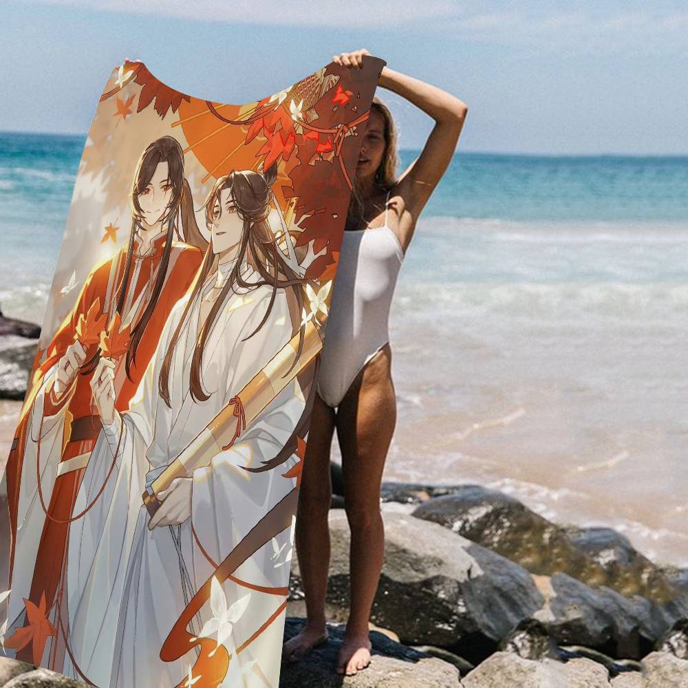 Tian Guan Ci Fu H-Heaven Official Blessing Bath Towel Microfiber Soft Water Absorbing Breathable For Girl Kids Decorative