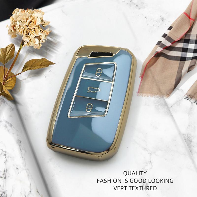 Luxurious Remote Key Case Cover For Volkswagen VW Magotan Passat B8 Golf Polo Tiguan For Skoda Superb For Seat Car