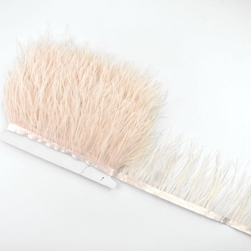 Feather1meters Real Ostrich Feather Trim Fringe White Ostrich Feathers for Clothes Ribbon Trims Feather Skirt Plumas Plume Decoration