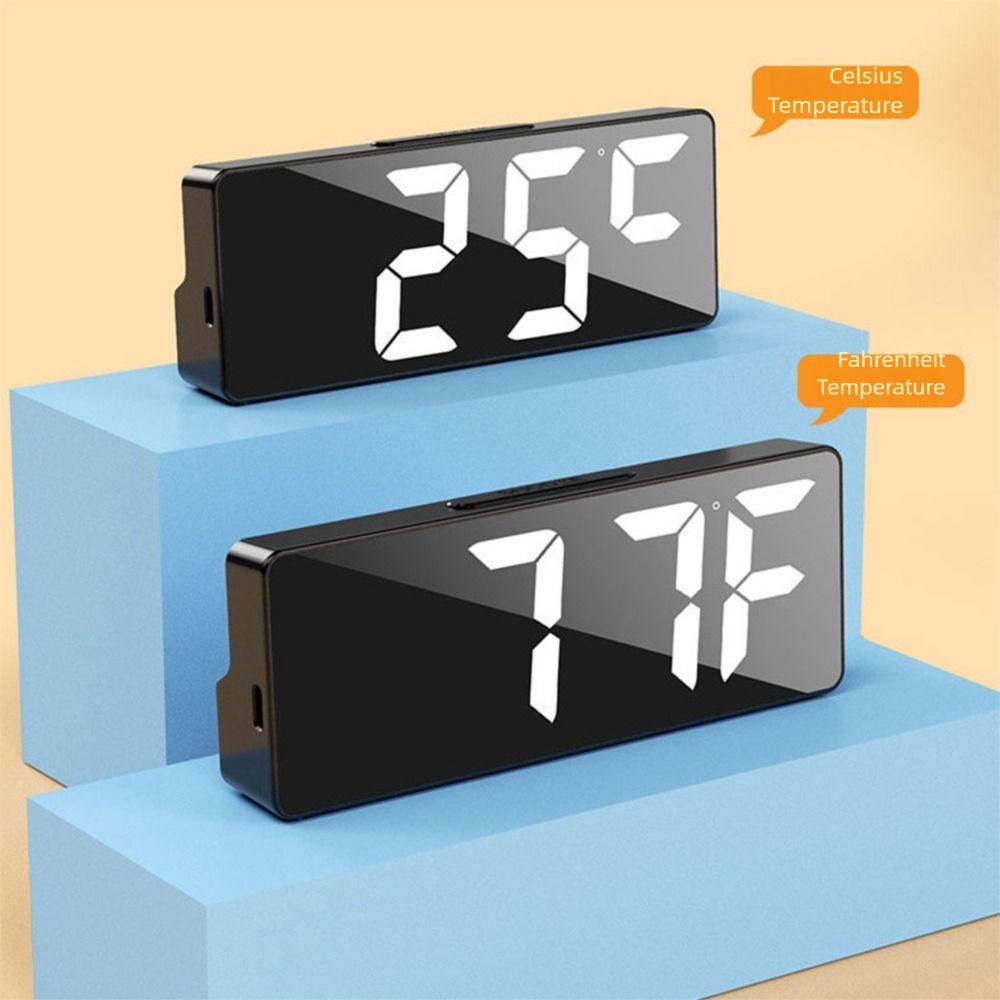 12/24H Format Digital Alarm Clock 2 Levels Brightness Sleep Timer  Student Use