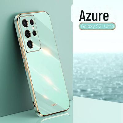 Elektrogeplateerde Samsung S22 Ultra Siliconen Hoes - Valbestendig, Slanke Pasvorm Beschermhoes