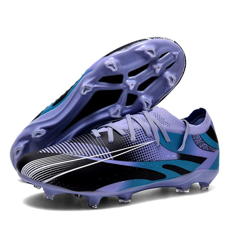 Professional Long Spikes Football Field Cleats Men Women Trend Pink Soccer Shoes Society Man Trainers Futsal Sneakers Size 33-46