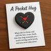 Love Heart Baseball Pocket Hug with Positive Card Emotional Support Heart Shaped