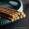 Solid Wood Chopsticks, Non-Slip, No Paint or Wax, Chinese Style with Golden Fu Character, Chicken Wing Wood, Set of 10 Pairs